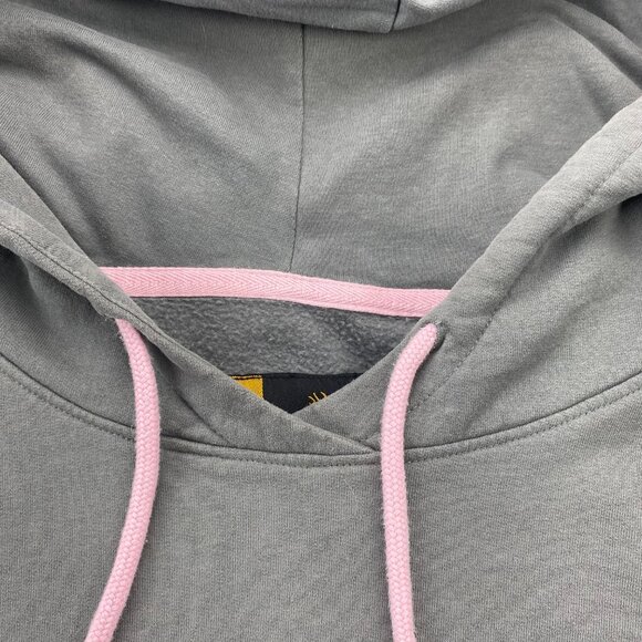 Browning Hoodie Sweater Women Size XXXL Gray Pink Embroidered Logo Spell Out - Picture 3 of 8
